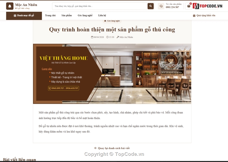 website,website dự án,đồ gỗ,web bán đồ gỗ
